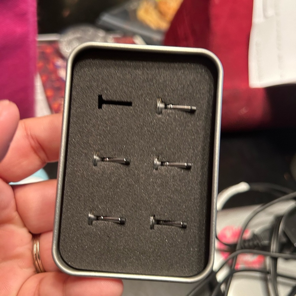 Pony disc tips, six pack, stylus pin, disc tips